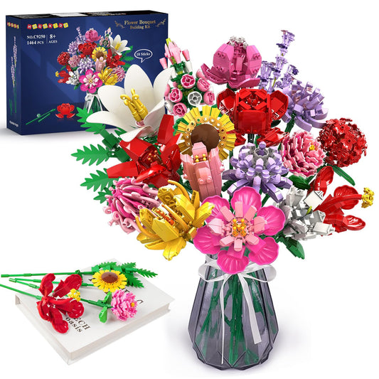 HOGOKIDS flower bouquet set adults with vibrant colors for stylish home decor