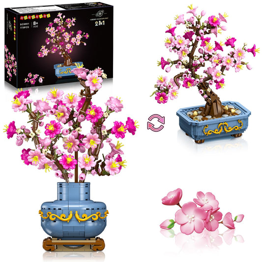 HOGOKIDS Flowers Cherry-Blossom Bonsai two-in-one design enhances desk decor