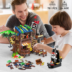 HOGOKIDS pirate wharf supply center inside with tavern decor for role-play.