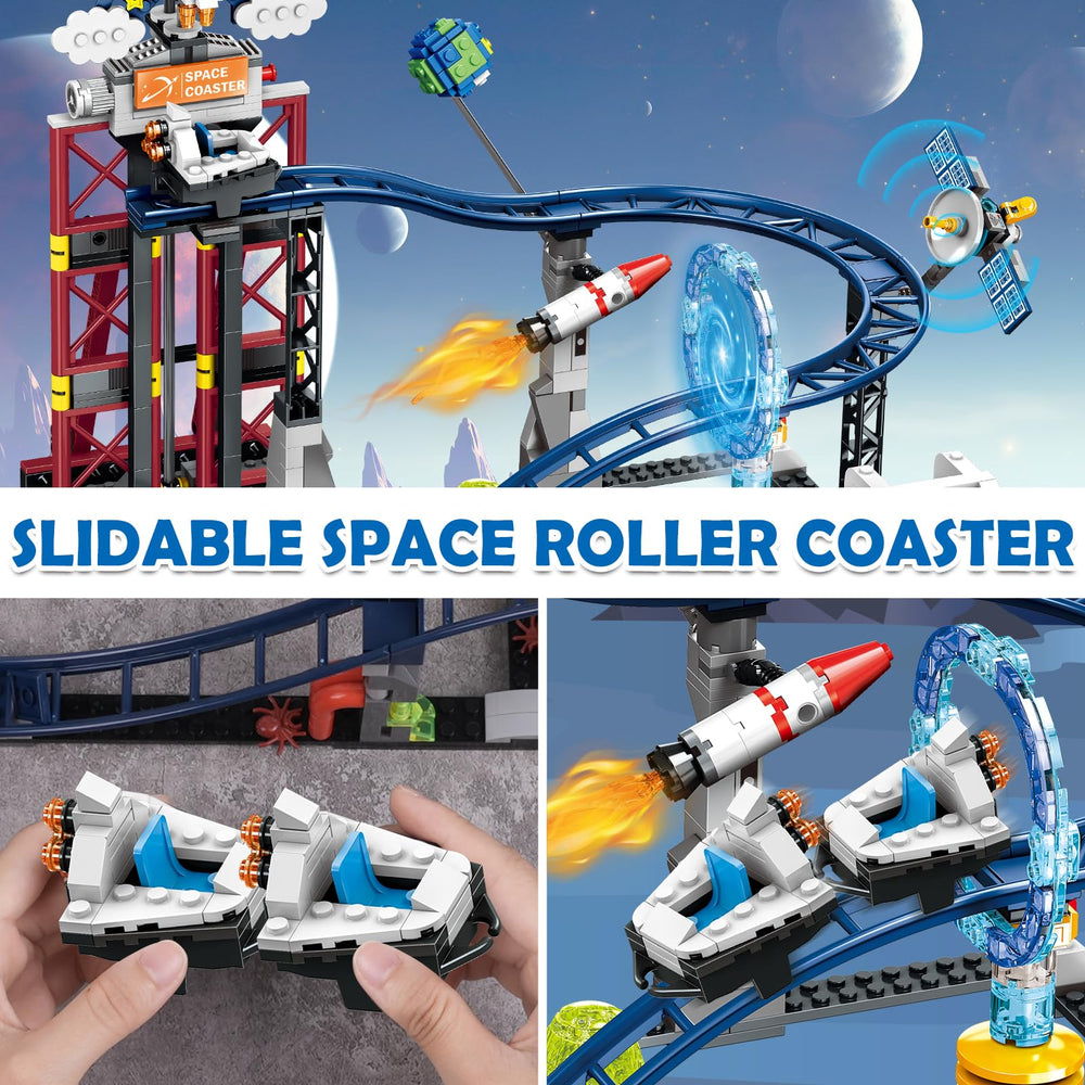HOGOKIDS Space Roller Coaster rocket inspires bold experimentation and epic space journeys.