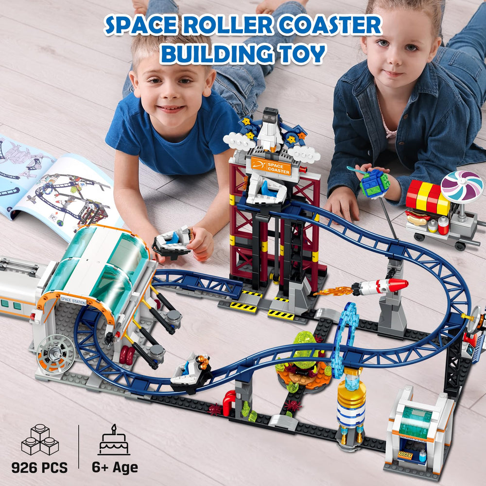 HOGOKIDS Space Roller Coaster space shuttle cockpits invite hands-on storytelling and STEM curiosity.