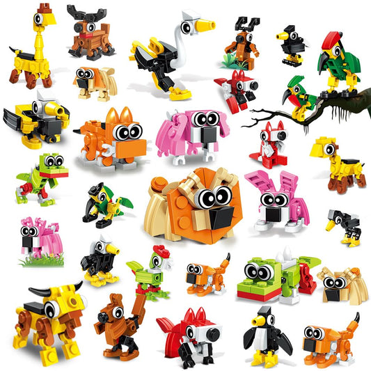 HOGOKIDS rabbit animal-building figure for Valentine party favors and imaginative play