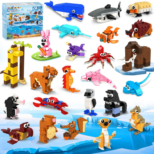 HOGOKIDS valentines favors animal blocks for party play and creativity