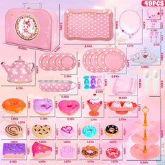 Hohosunlar tea party set serving tray for organized pretend service