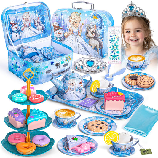 Hohosunlar princess tea set teapot for imaginative play and tea parties