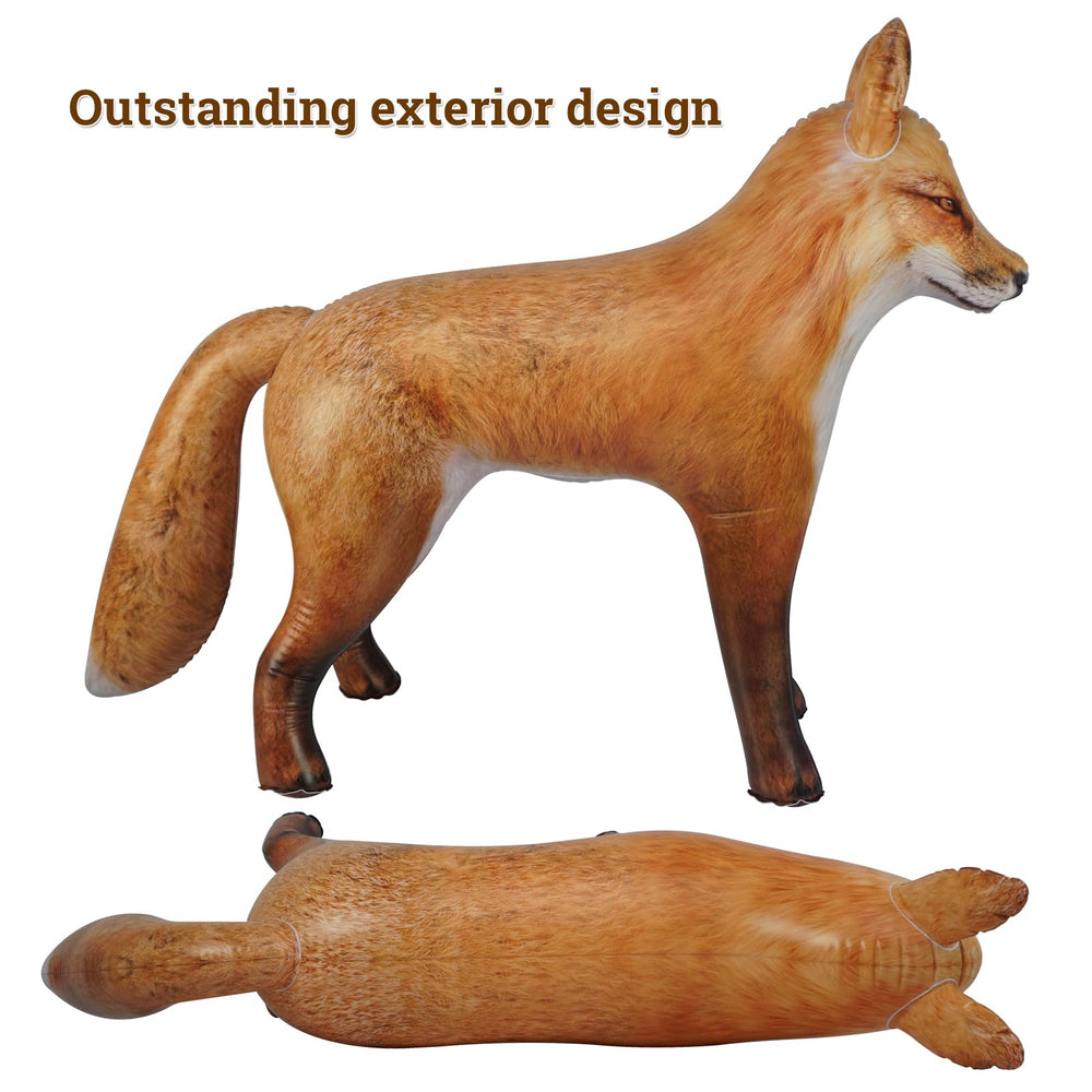 HOHQB Arctic Red Fox inflatable, lifelike design adds whimsy to jungle or pool party.