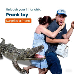 HOHQB realistic alligator inflatable adds whimsy to indoor garden setups.