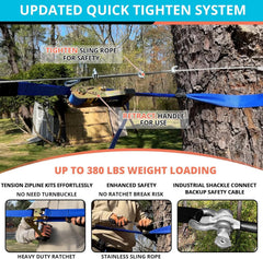 HOKINETY zipline adjustable seat fits kids and adults comfortably