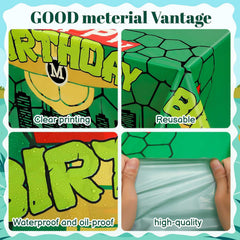 Hokoad turtle tablecloth durable plastic material protects surfaces.