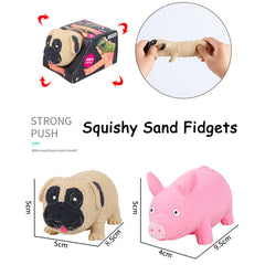 Holgosiu Puppy squishy sand toy in playful form for focus and calming fun
