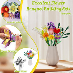 Holiky rose-sunflower-tulips arrangement with adjustable petals for personalized settings