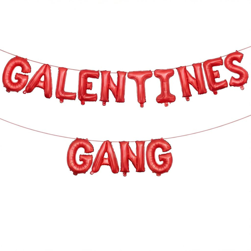 Holiwoer Galentines Gang banner 16in decor, ideal for bright photo backdrops.