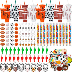 Hollowfly 24-piece sports cups with lids and straws for spill-free party drinks.