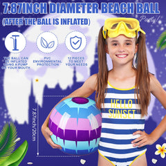 Hollowfly 7.87-inch inflatable beach ball ready for kicking, tossing, and games.