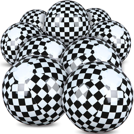 Hollowfly checkered beach ball kids playing by the pool for summer fun