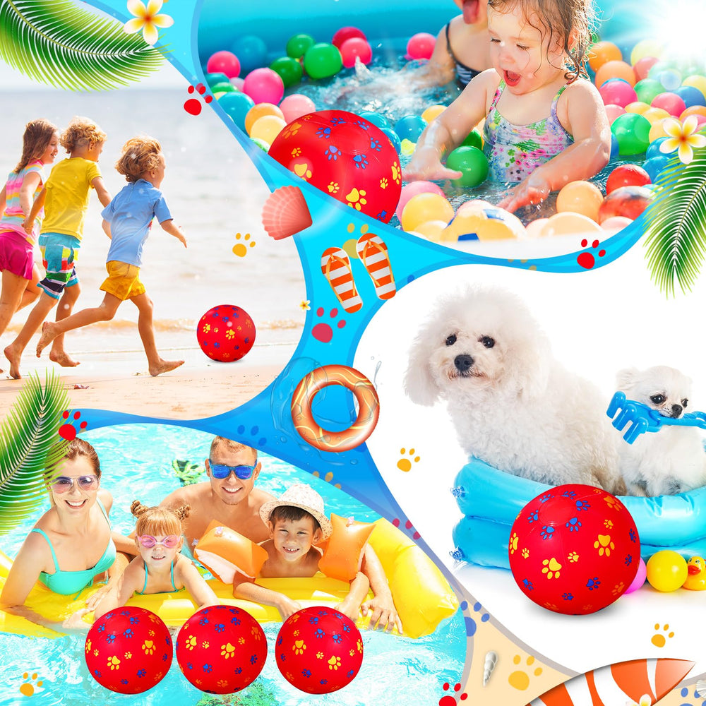 Hollowfly dog paw design beach ball ready for poolside party decorations.