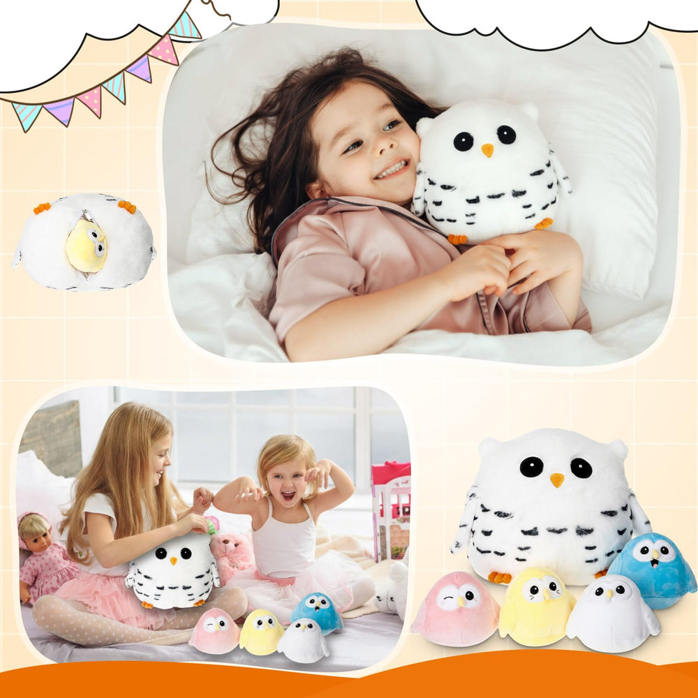 Hollowfly Easter Owls pastel yellow baby owl 4 inch for cuddles.