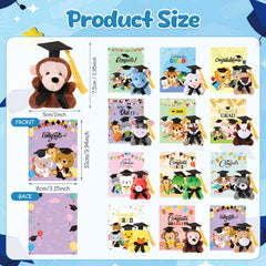 Hollowfly multicolor mini plush with personalized heart cards