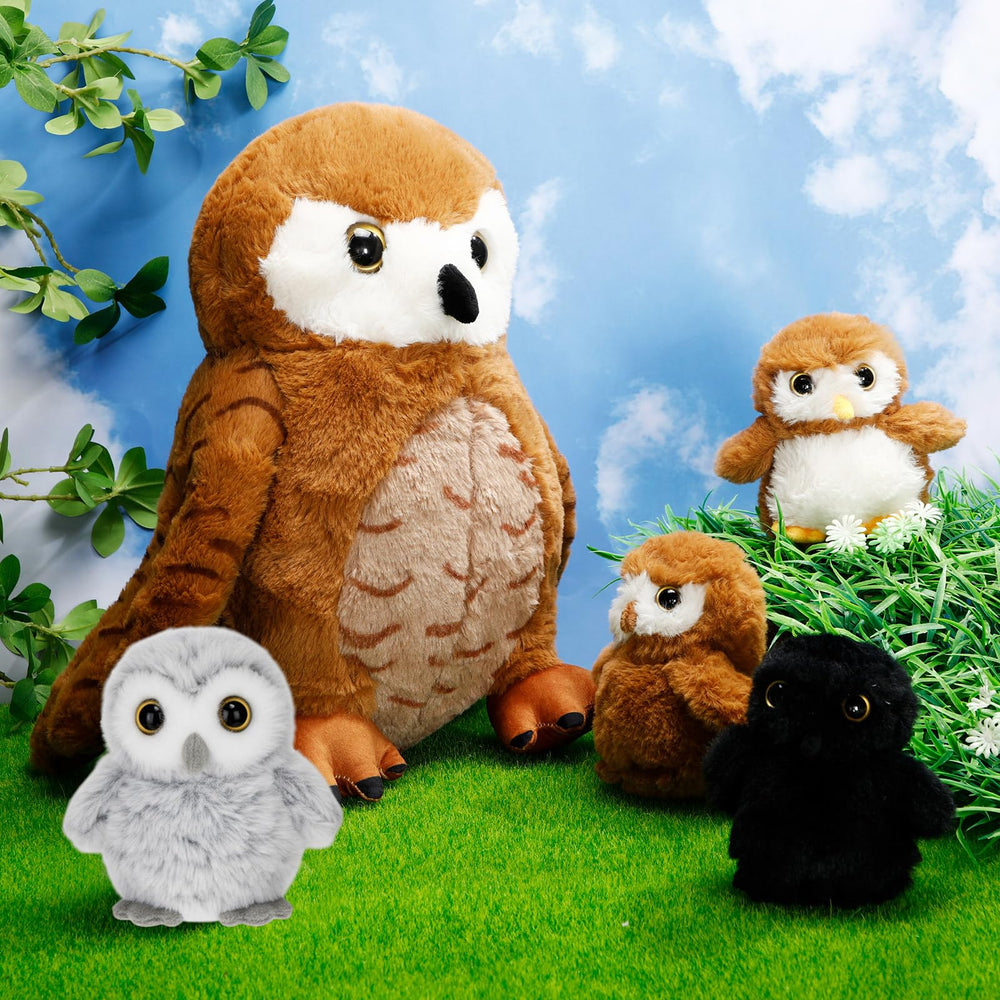 Hollowfly baby light brown owl plush ideal for nap time