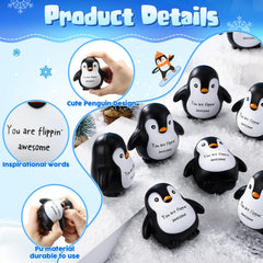 Hollowfly penguin stress ball closeup shows durable PU material for reliable squeezes.