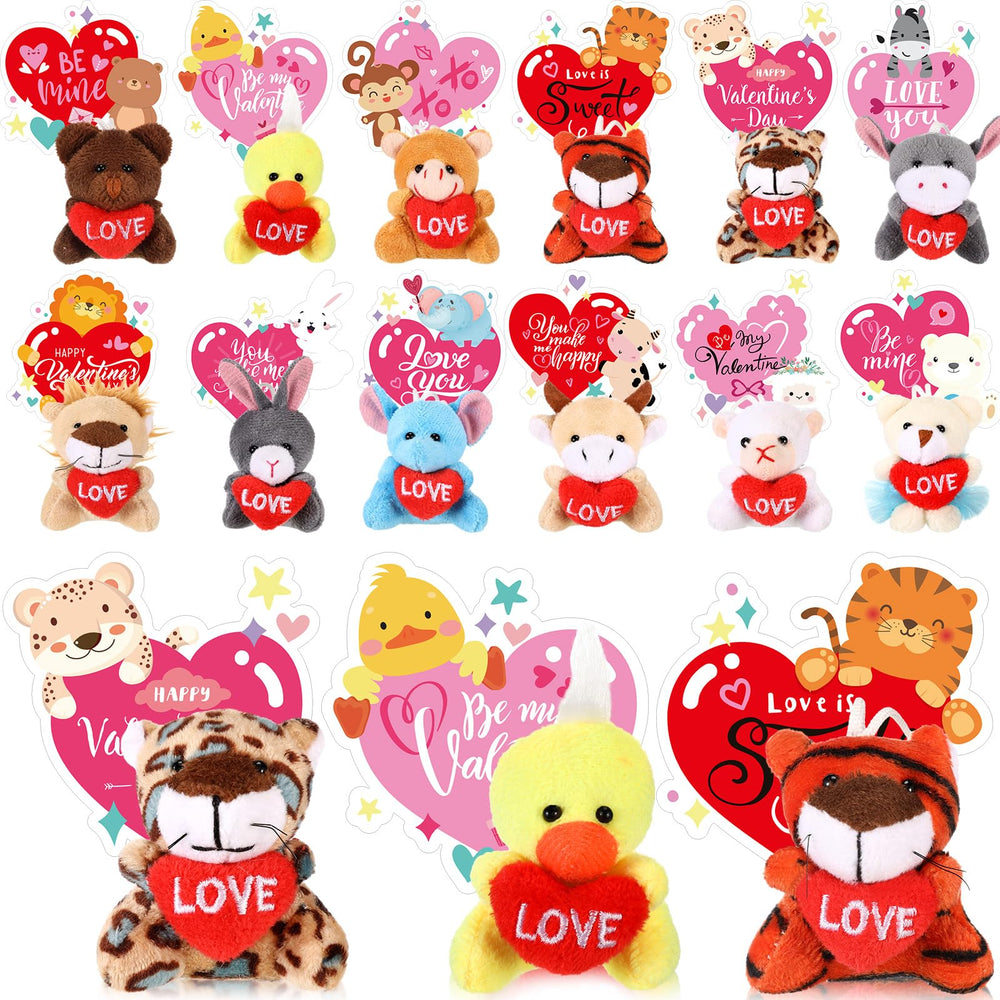 Hollowfly Valentine plush 30-pack for classroom gifts and party favors.