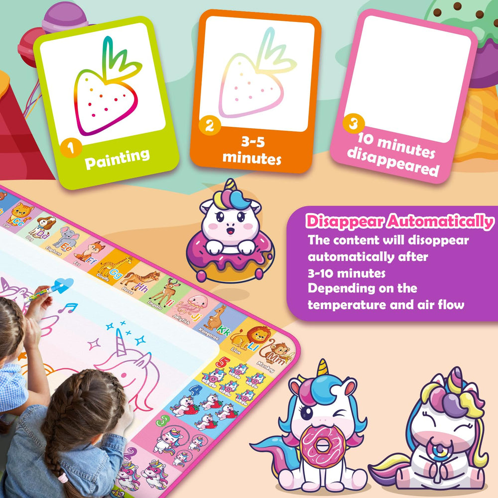 Hollyhi Aqua Water Doodle Mat molds support pattern creation during play.