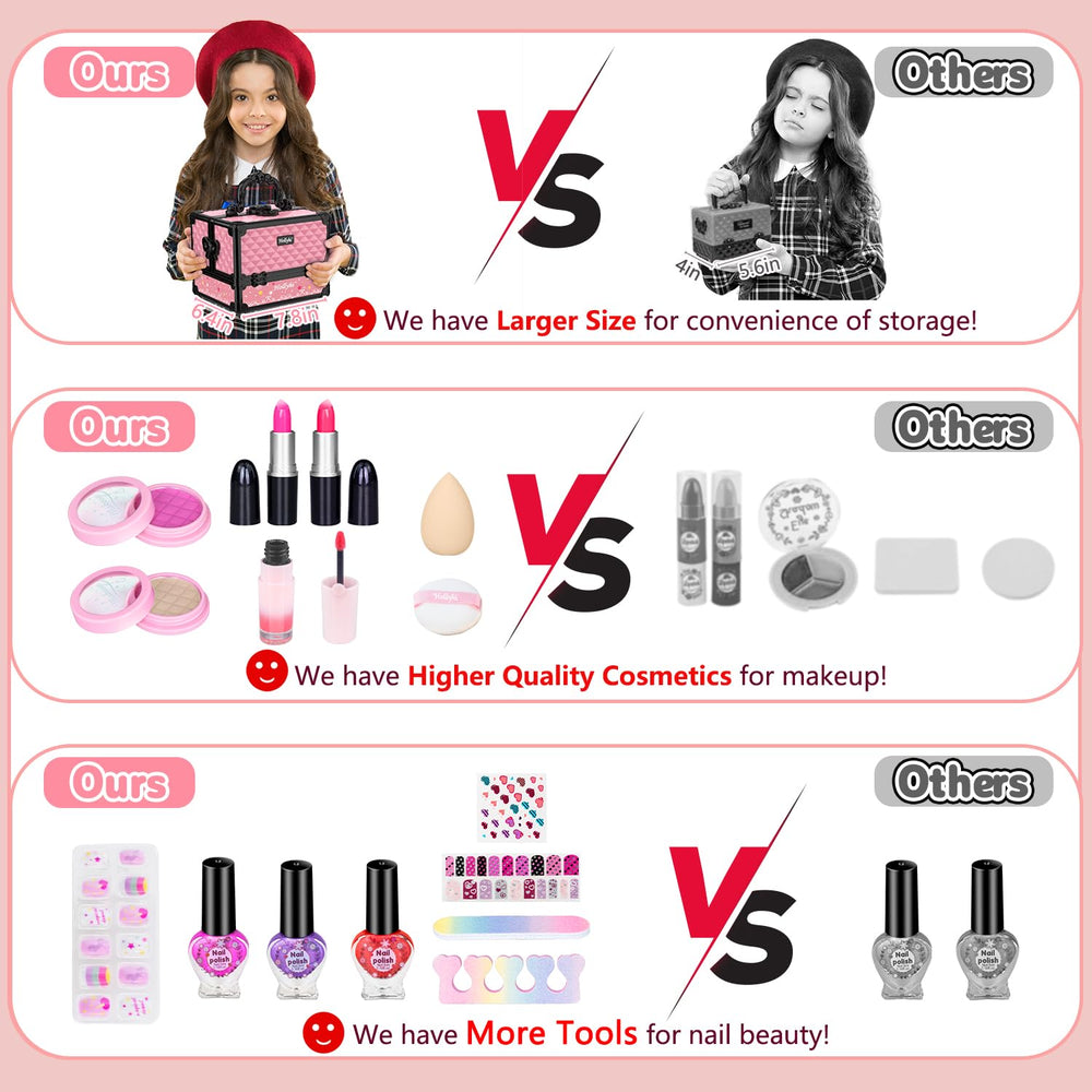 Large pink vanity set invites role-play at home or parties.