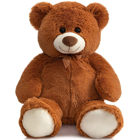 HollyHOME big teddy bear 36 inch brown for cozy bedtime snuggles.
