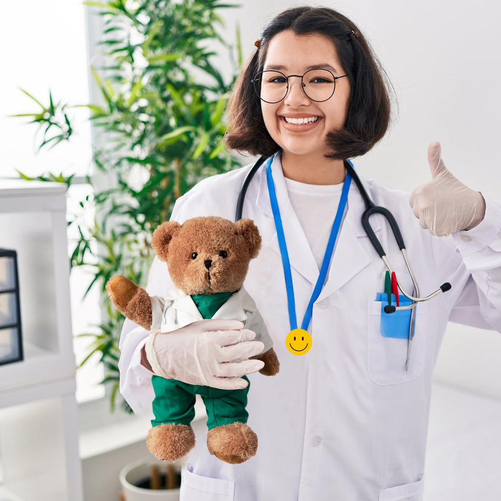 HollyHOME Doctor Bear with embroidered heart, a heartfelt touch in soft plush