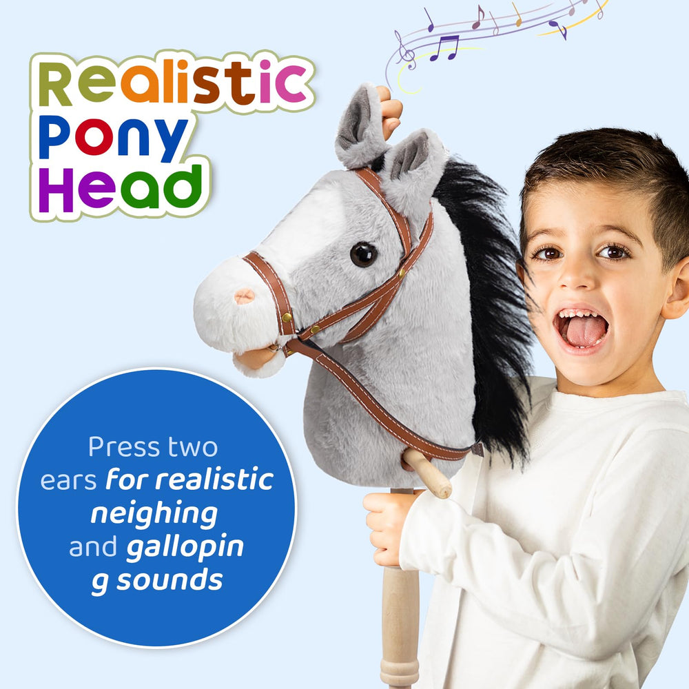 HollyHOME hobby horse wood wheels aids balance and coordination