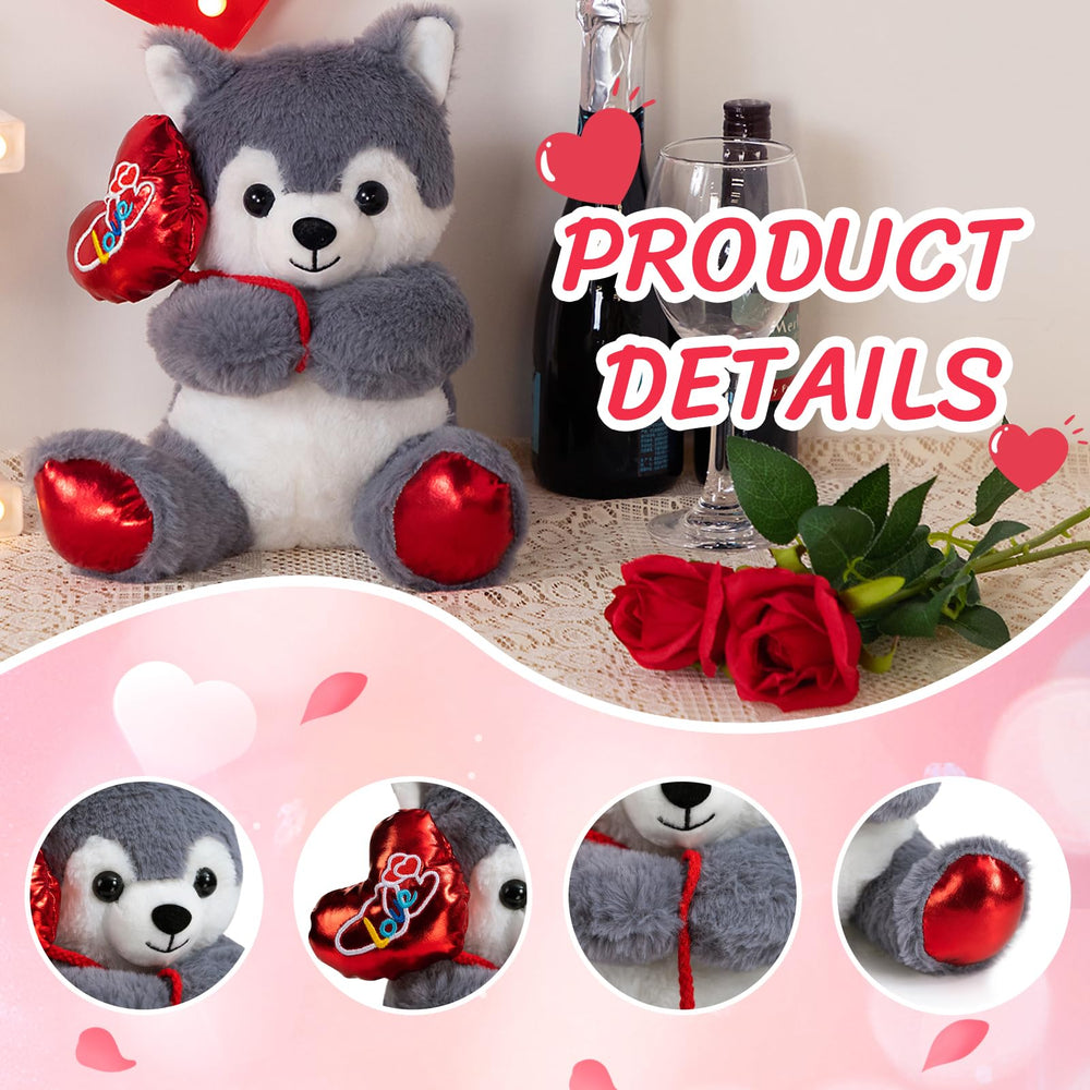 HollyHOME husky plush with soft plush material for daily hugs.