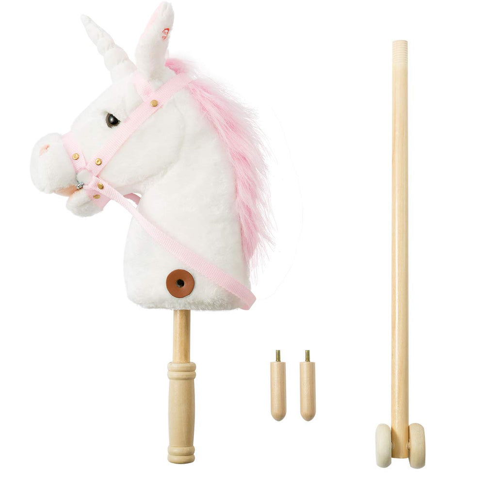 HollyHOME battery compartment for powering sounds on unicorn stick horse