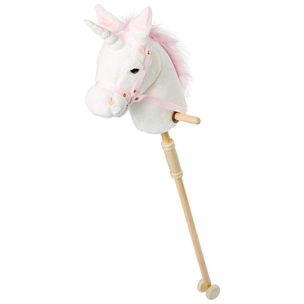 HollyHOME gift-ready plush unicorn stick horse for kids