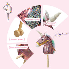 HollyHOME real pony sounds feature for interactive pretend riding experiences.