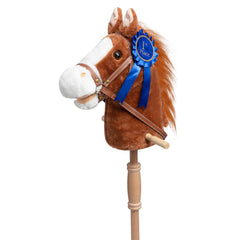 HollyHOME brown plush pony companion for outdoor adventures.