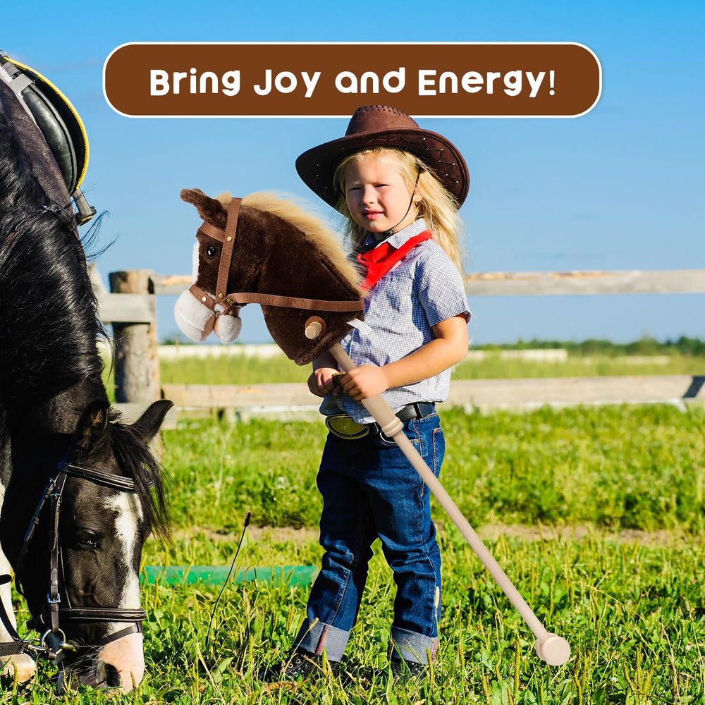 HollyHOME gift-ready stick horse for birthdays and holidays.