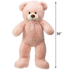 HollyHOME pink teddy bear looks gift-ready for birthdays and anniversaries