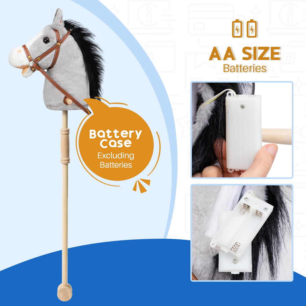 HollyHOME wooden stick with durable reins supports active kids
