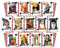 Holy Playing Cards Saints Edition Holy Spirit wilds add exciting twists to play.