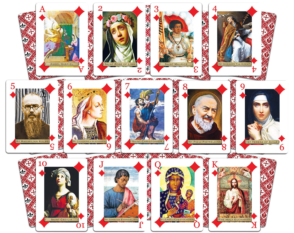 Holy Playing Cards Saints Edition unisex design suits Catholics and families.