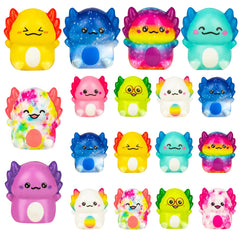 Holydeck axolotl slow squishy toy in hand shows compact size for small hands