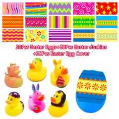 Holydeck Easter eggs with duck toys ideal for baskets and hunts