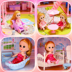 HOLYFUN dollhouse DIY assembly kit fosters problem-solving and parent-child bonding.