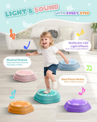 Holyton stepping stones with colorful LED light sequences