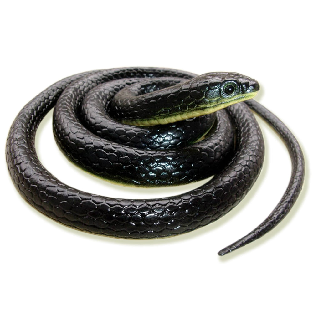 Homdipoo realistic 49-inch black snake for lifelike pranks and decor