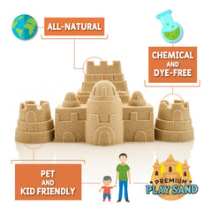 Home and Country USA Play Sand in an outdoor shade setup for versatile use.