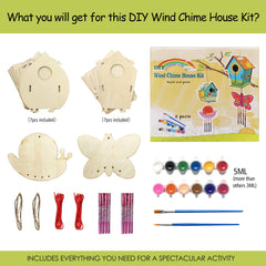 Home Composer wind chime kit assembly shows kids how to connect pieces.