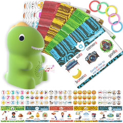 HOMESTEC Phonics Flash Cards with Talking Dino Pen stimulate reading through interactive sound-led practice