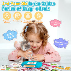 HOMESTEC flash cards with clear pronunciation aid bilingual speech practice for kids.