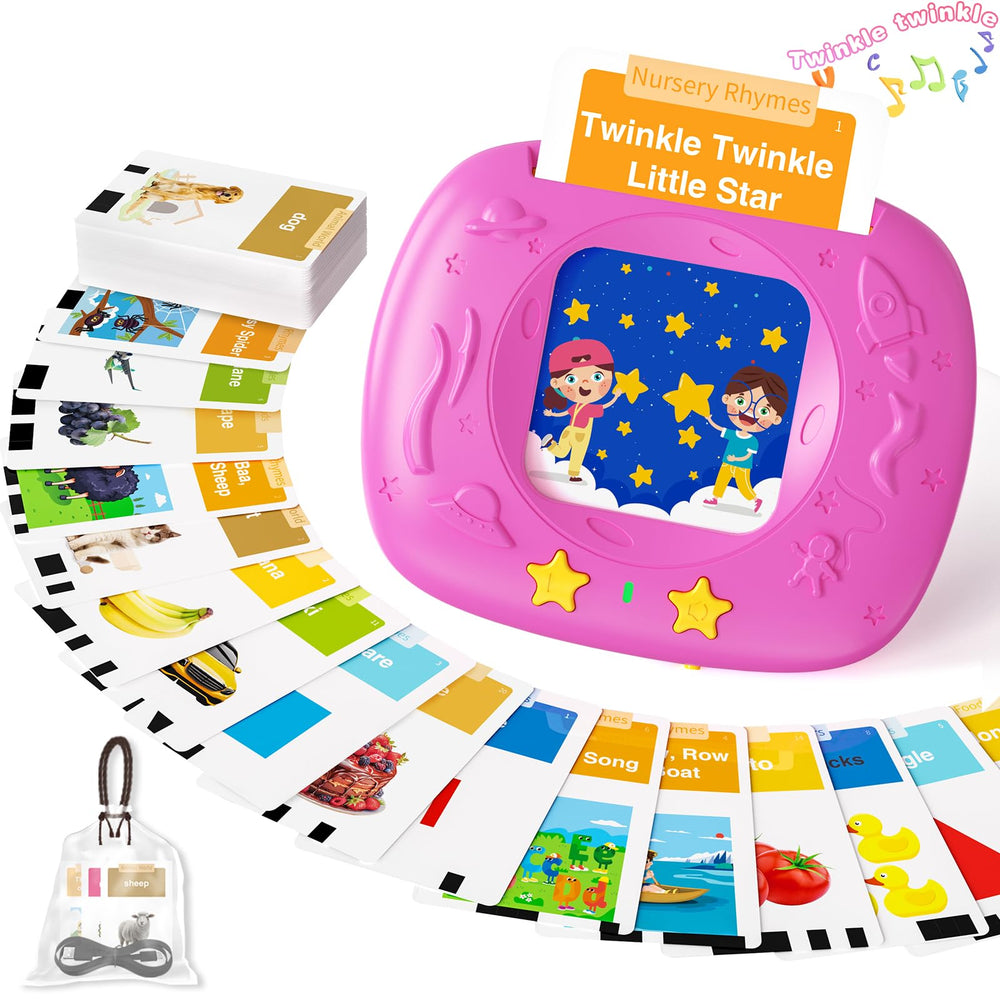 HOMESTEC Toddlers Talking Flash Cards featuring 144 sight words for early literacy practice.